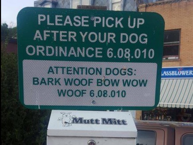 doggie bag sign