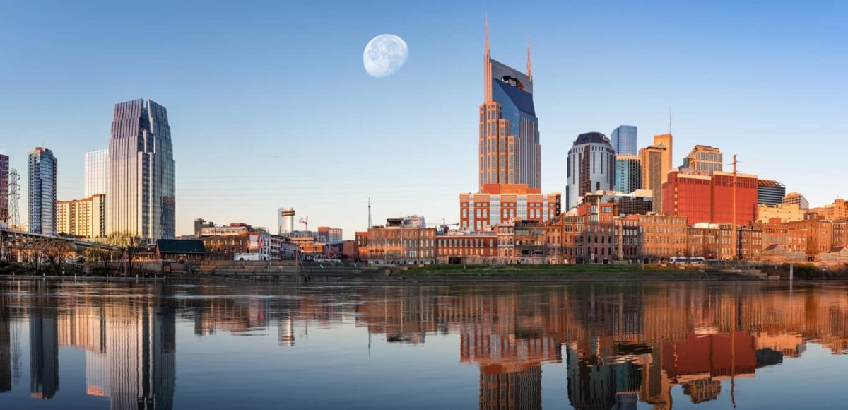 Nashville, TN early morning skyline.