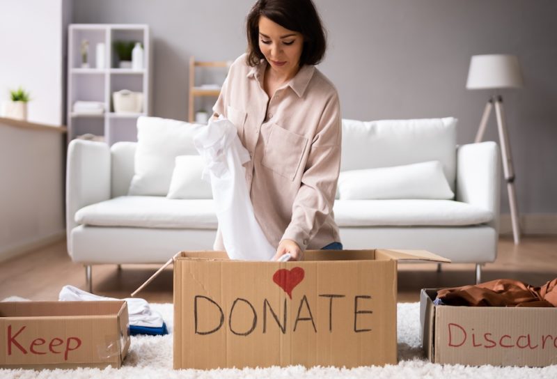 Donating Decluttering And Cleaning Up Wardrobe Clothes after finding out how to declutter when overwhelmed