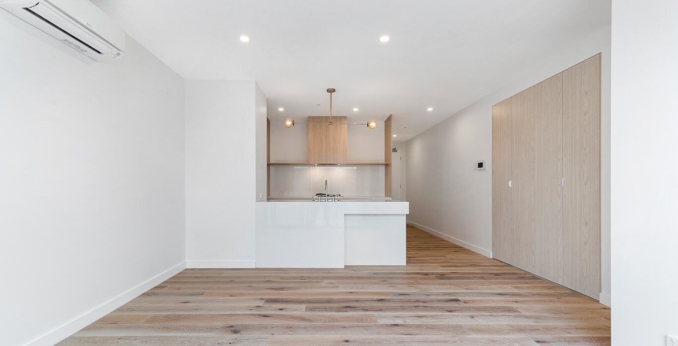 An empty apartment that's waiting to be furnished.